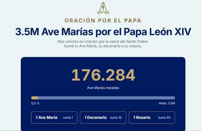 Foto sobre Uruguay lanzó una campaña para reunir 3,5 millones de oraciones por la salud del papa León XIV tras su operación